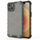 Honingraat iPhone 14 Plus gepantserd hybride hoesje zwart
