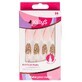 KillyS Artifical Nails Stiletto Golden Glitter French Artificial Nails, 24 pieces.