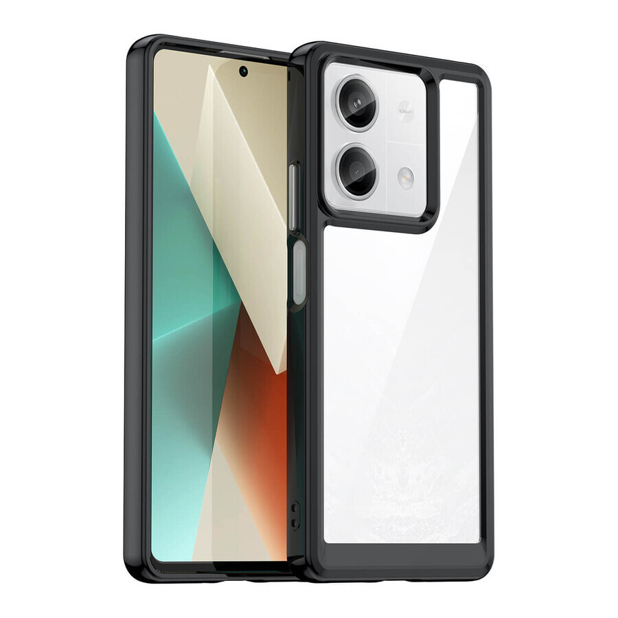 Custodia Outer Space con cornice in gel per Xiaomi Redmi Note 13 5G - nero