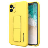 Wozinsky Kickstand Case étui en silicone avec support Samsung Galaxy A72 4G jaune