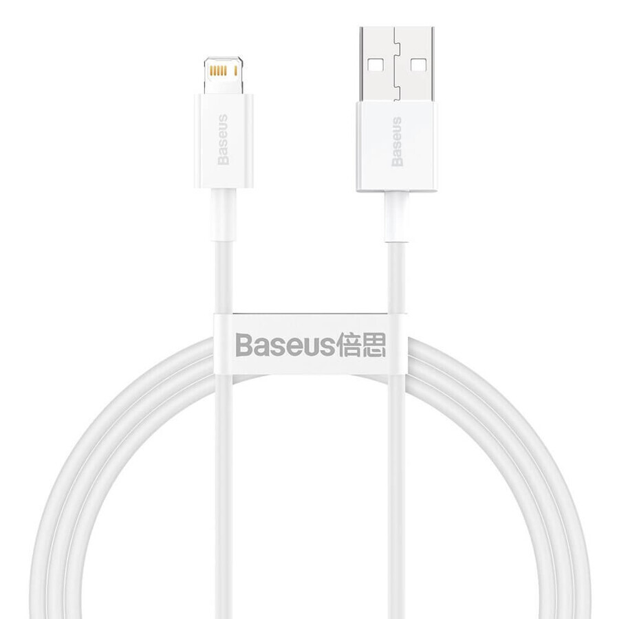 Baseus Superior USB - Lightning kabel 2.4A 1 m Wit (CALYS-A02)