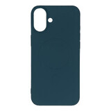 Vloeibare siliconenhoes MagSafe voor iPhone 16 - donkerblauw