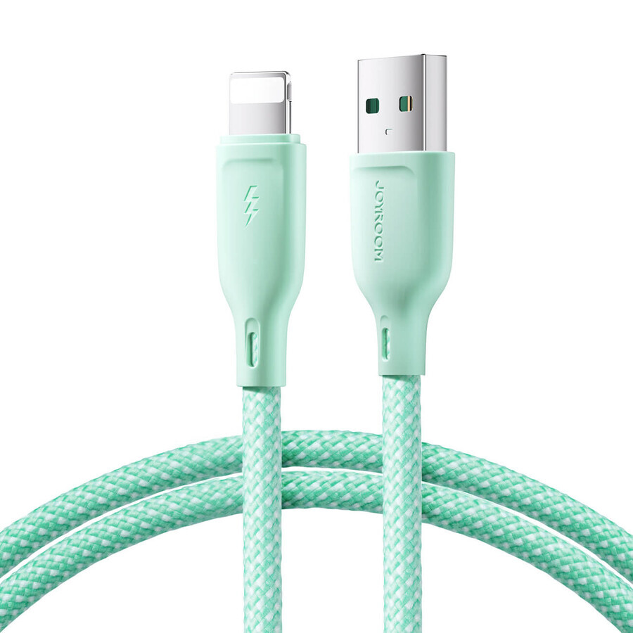 Joyroom Multi-Color Series S-A34 Cablu USB-A / Lightning 3A 1m - verde