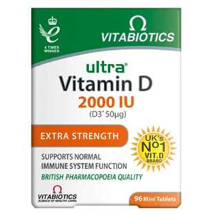 Vitabiotics Ultra Vitamina D 2000IU, 96 comprimidos