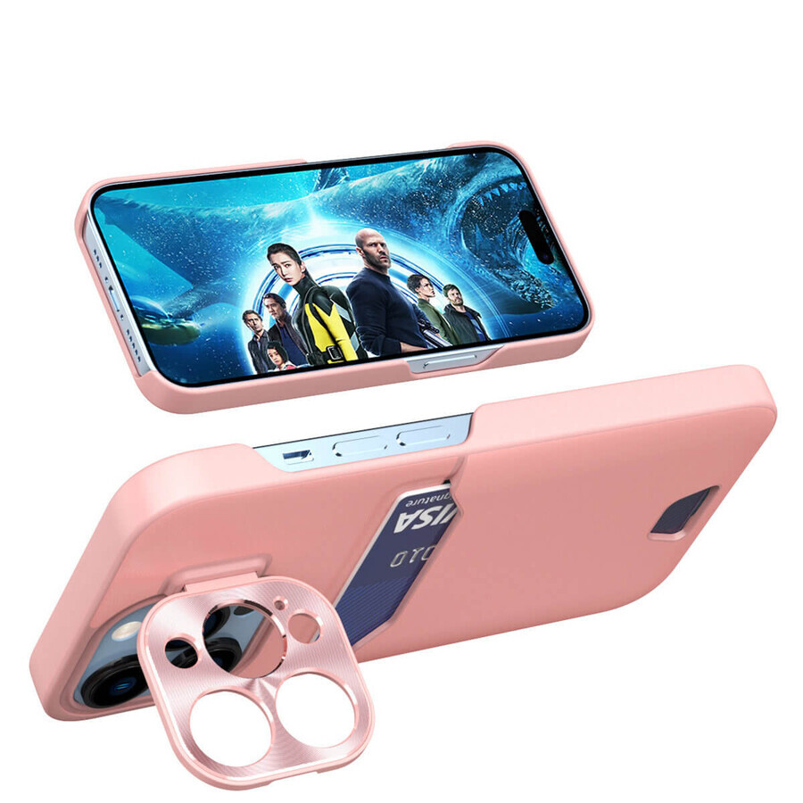 Etui en cuir avec support Samsung Galaxy S23 étui portefeuille avec support rose