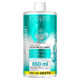 Eveline Facemed+ Loción Micelar Matificante 3en1, 650 ml