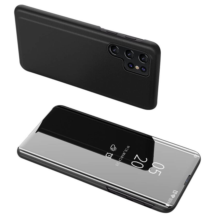 Funda Clear View para Samsung S24 con tapa abatible - negro