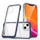 Clear 3in1 iPhone 14 Plus silicone case with frame blue