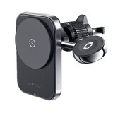 Acefast D18 autohouder met MagSafe / Qi inductieve oplader + USB-A USB-C kabel - zwart