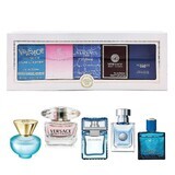 Versace Miniatures Collection Dylan Turquoise Eau de Toilette, 5 ml + Bright Crystal Eau de Toilette, 5 ml + Man Eau Fraiche Eau de Toilette, 5 ml + Pour Homme Eau de Parfum, 5 ml + Eros Eau de Toilette, 5 ml