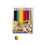 Lápices redondos jumbo Astrino 12 colores + sacapuntas