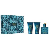 Versace Eros Set Eau de Toilette, 50 ml + Gel douche, 50 ml + Baume après-rasage, 50 ml
