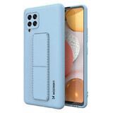 Wozinsky Kickstand Case custodia in silicone con supporto Samsung Galaxy A42 5G azzurro