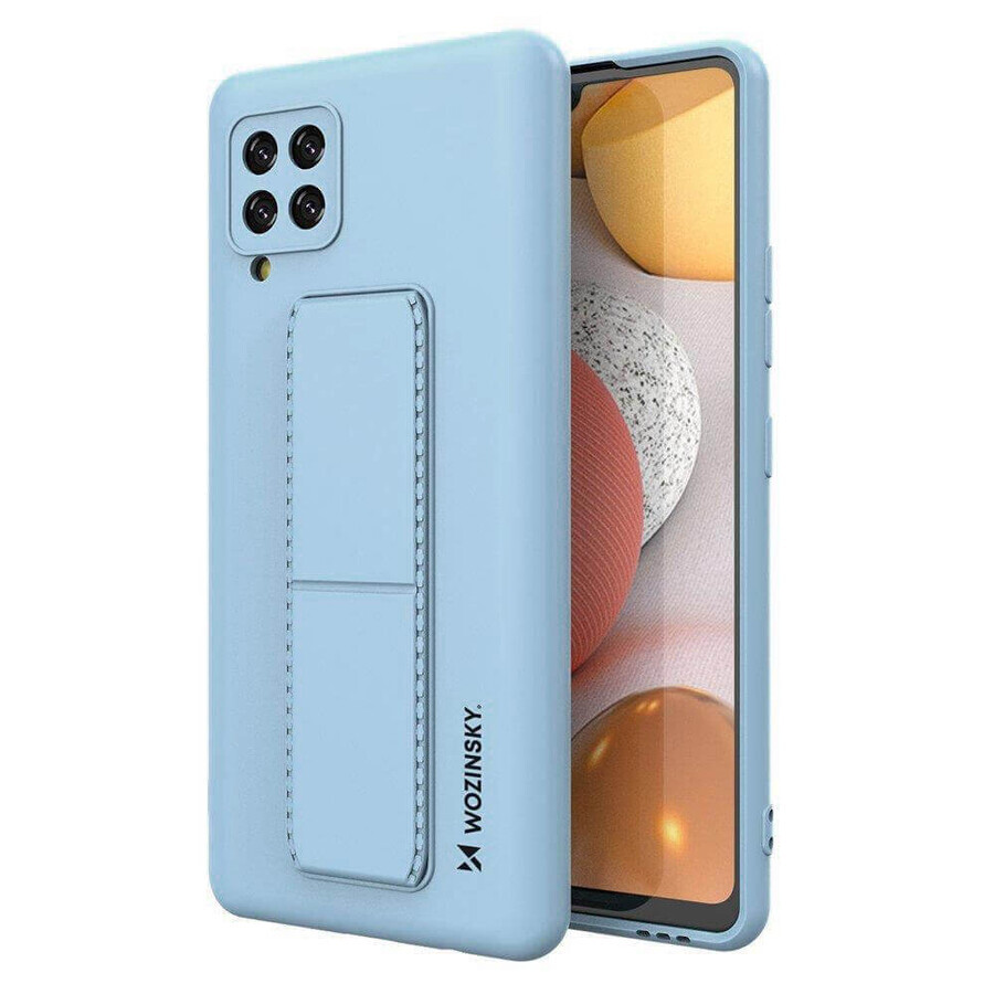 Wozinsky Kickstand Case Silikonhülle mit Ständer Samsung Galaxy A42 5G hellblau