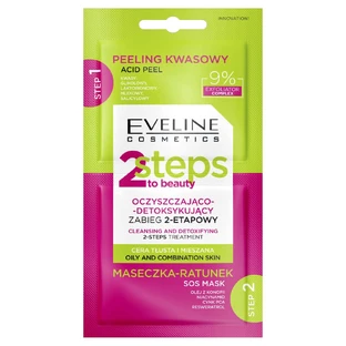 Eveline Cosmetics 2 Steps to Beauty Purifying and Detoxifying 2-Step Treatment, 2x4 ml