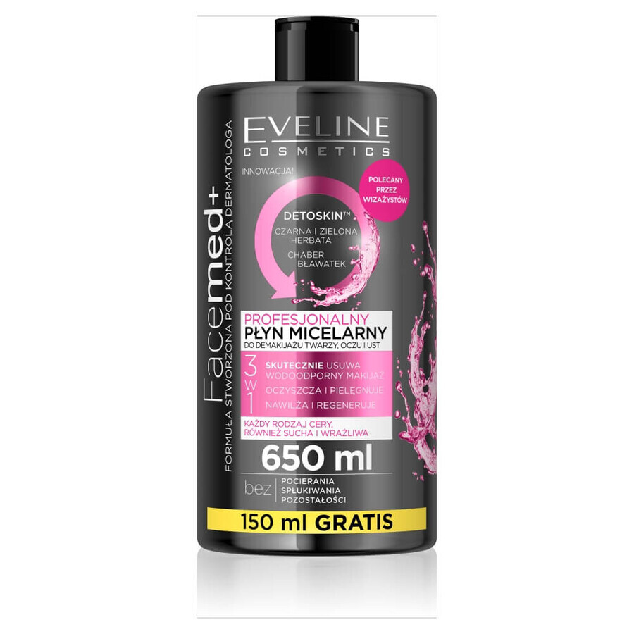 Comprar Eveline Facemed+ Loción Micelar Profesional 3en1, 650 ml Eveline Facemed+ Loción Micelar Profesional 3en1, 650 ml