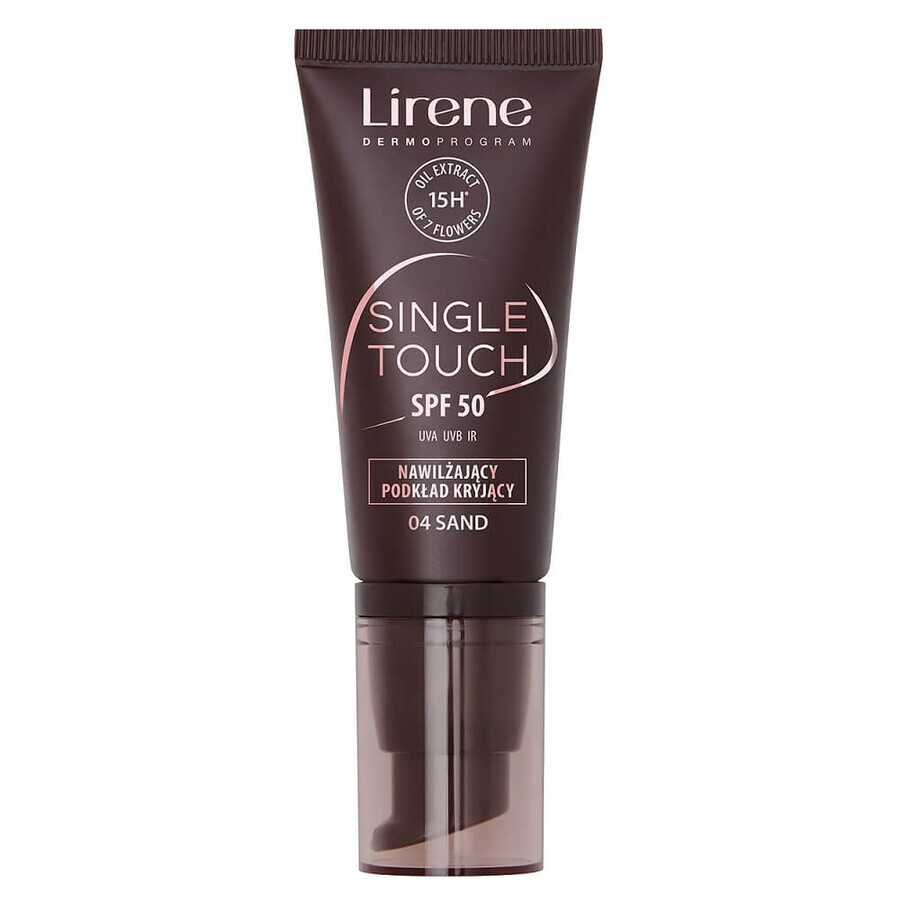 Lirene Single Touch SPF50 Fond de teint opaque hydratant 04 Sand, 30 ml