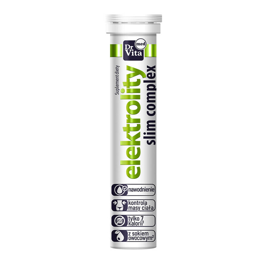 Dr Vita Elektrolity Slim Complex con succo, 20 compresse effervescenti