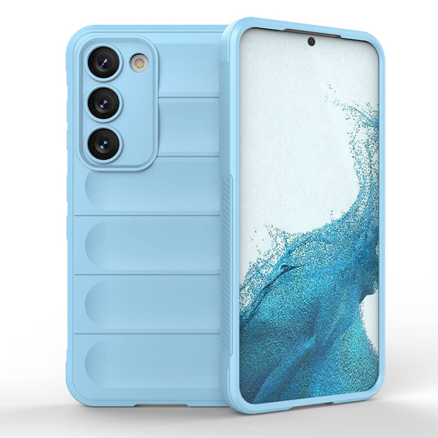 Magic Shield Case case for Samsung Galaxy S23+ flexible armored case light blue