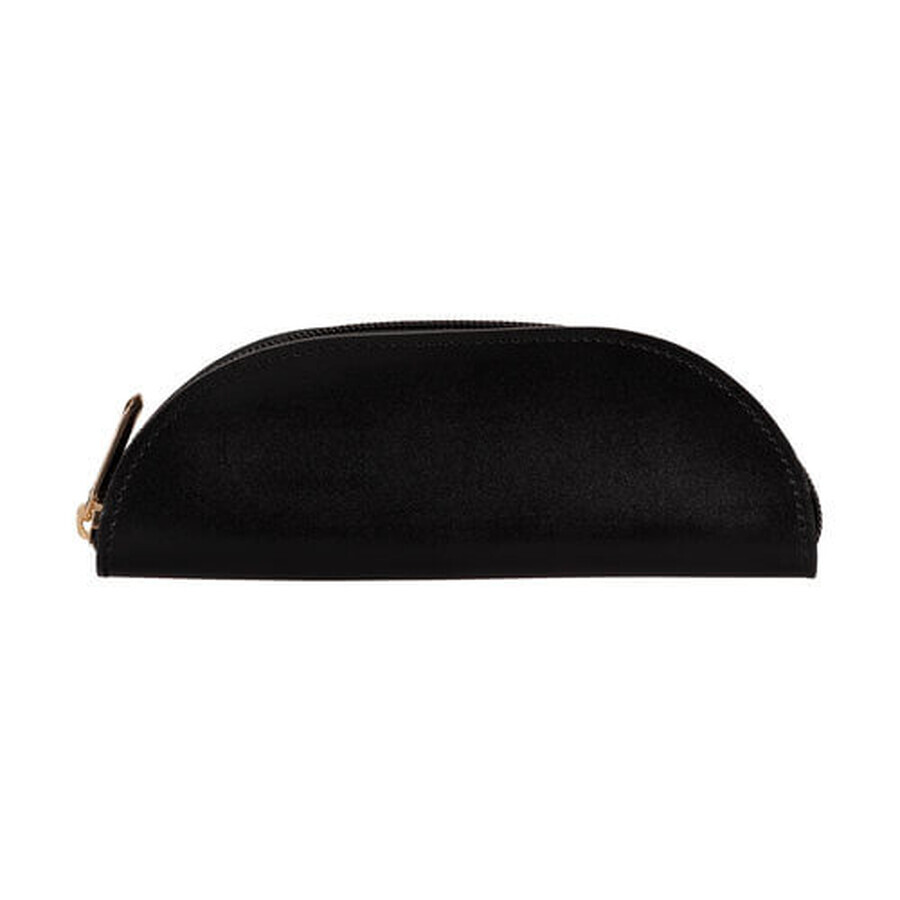 Astuccio per matite con zip nera Moon