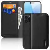 Carcasă Dux Ducis Hivo pentru iPhone 16 Pro cu capac flip și protecție RFID - negru