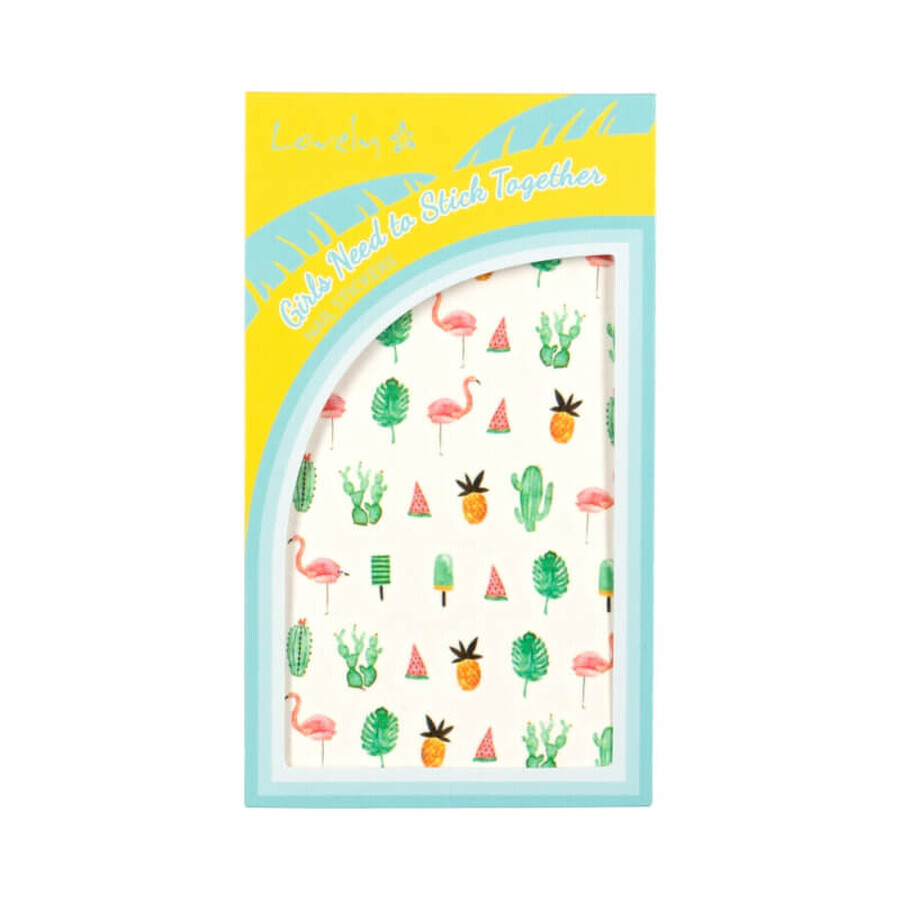 Lovely decorative nail stickers, 48 pieces