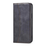 Magnet Fancy Case iPhone 14 Pro Max caz cu clapeta portofel stand negru