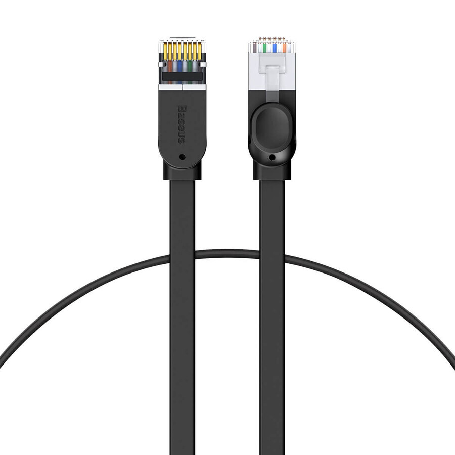 Baseus High Speed Ethernet Flat Cable CAT6 RJ45 1m - negru