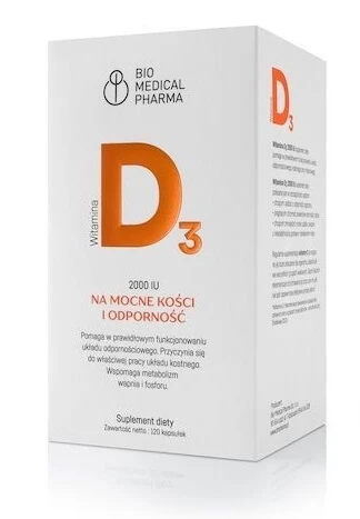 Vitamin D3 2000 IU, 120 capsules