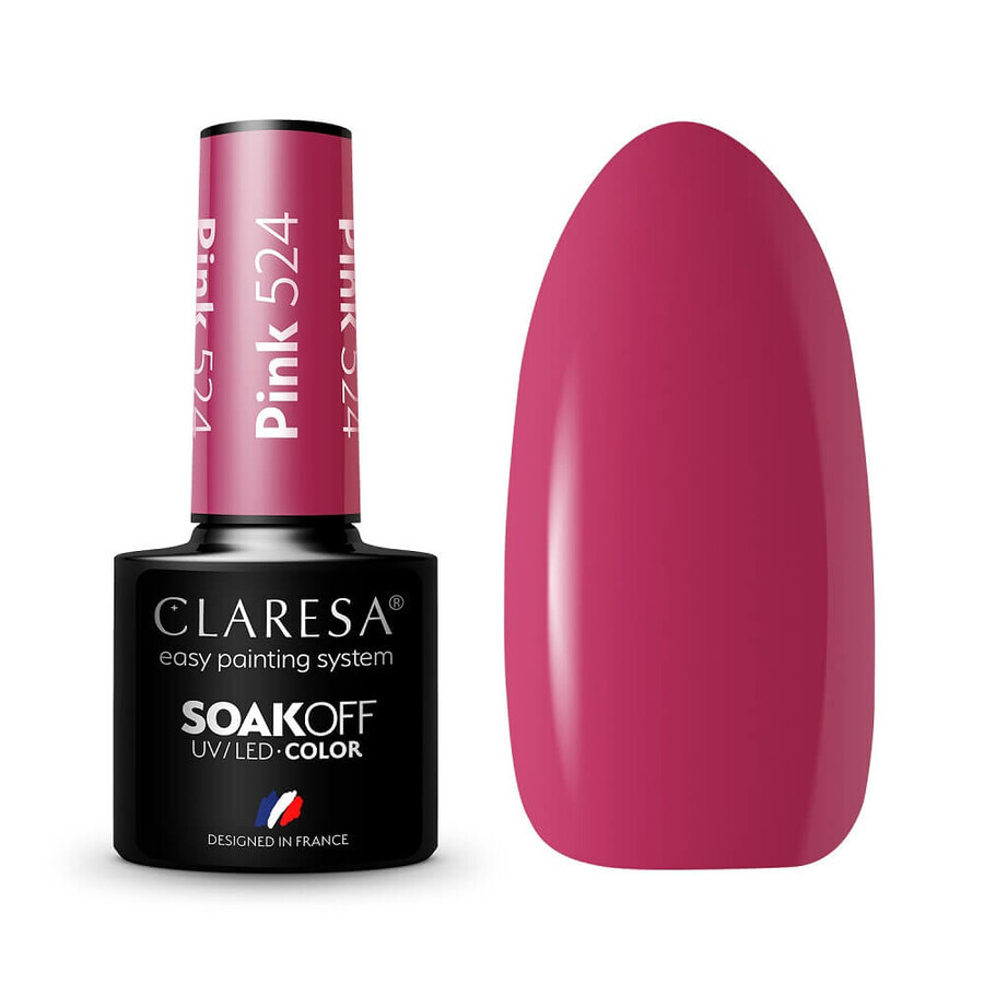 Claresa Soak Off UV/LED Pink Hybrid Varnish 524, 5g