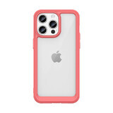 Verstevigde hoes met flexibel frame voor iPhone 15 Pro Max Outer Space - rood