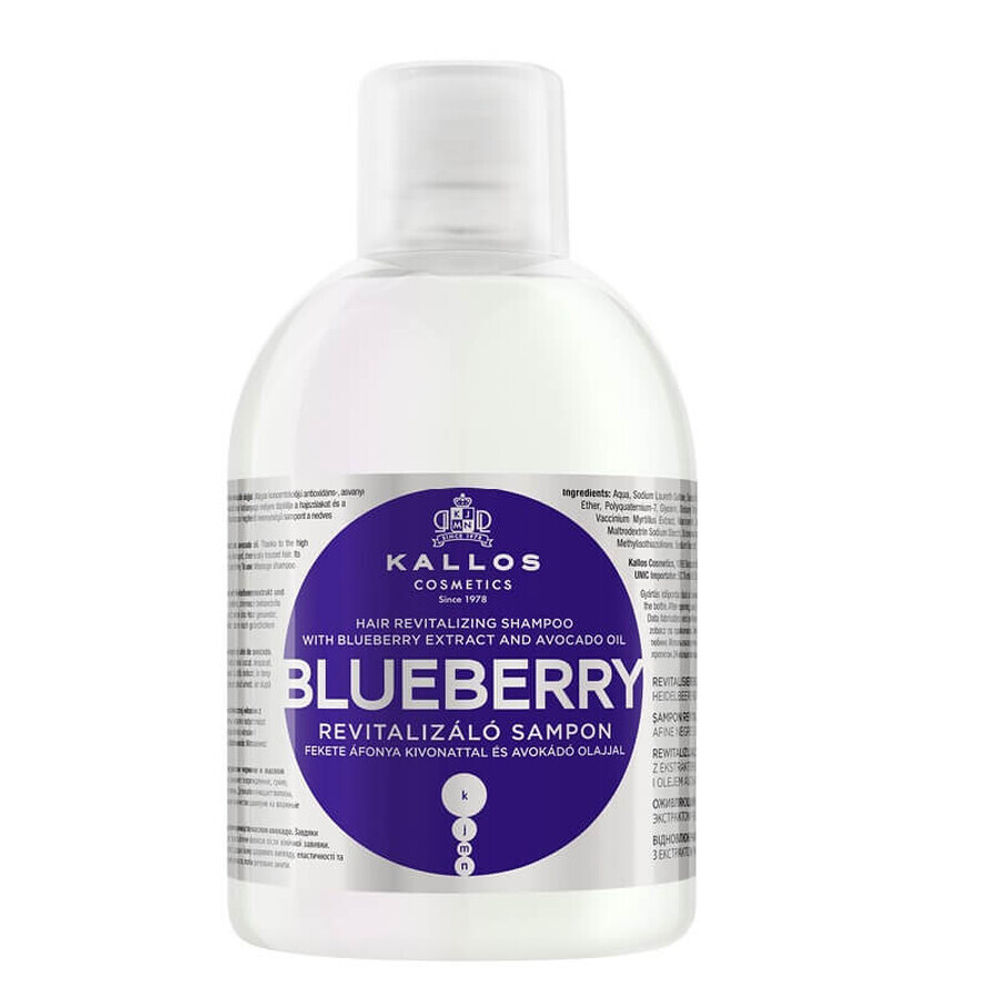 Kallos KJMN Champú Revitalizante de Arándanos con Extracto de Arándanos, 1000 ml