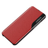 Eco Lederen View Case elegante case met flip cover en standaard functie Xiaomi Redmi Note 11 Pro + 5G (China) / 11 Pro 5G (China) / Mi11i HyperCharge / Poco X4 NFC 5G rood