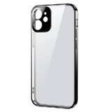 Joyroom New Beauty Series coque transparente ultra-mince avec cadre métallique pour iPhone 12 Pro Max noir (JR-BP744)