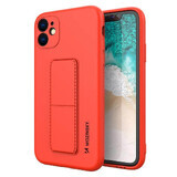 Wozinsky Kickstand Case funda de silicona con soporte Samsung Galaxy A72 4G rojo