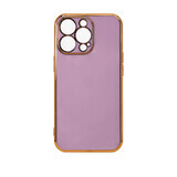 Lighting Color Case voor Xiaomi Redmi Note 11 gel case met gouden frame paars