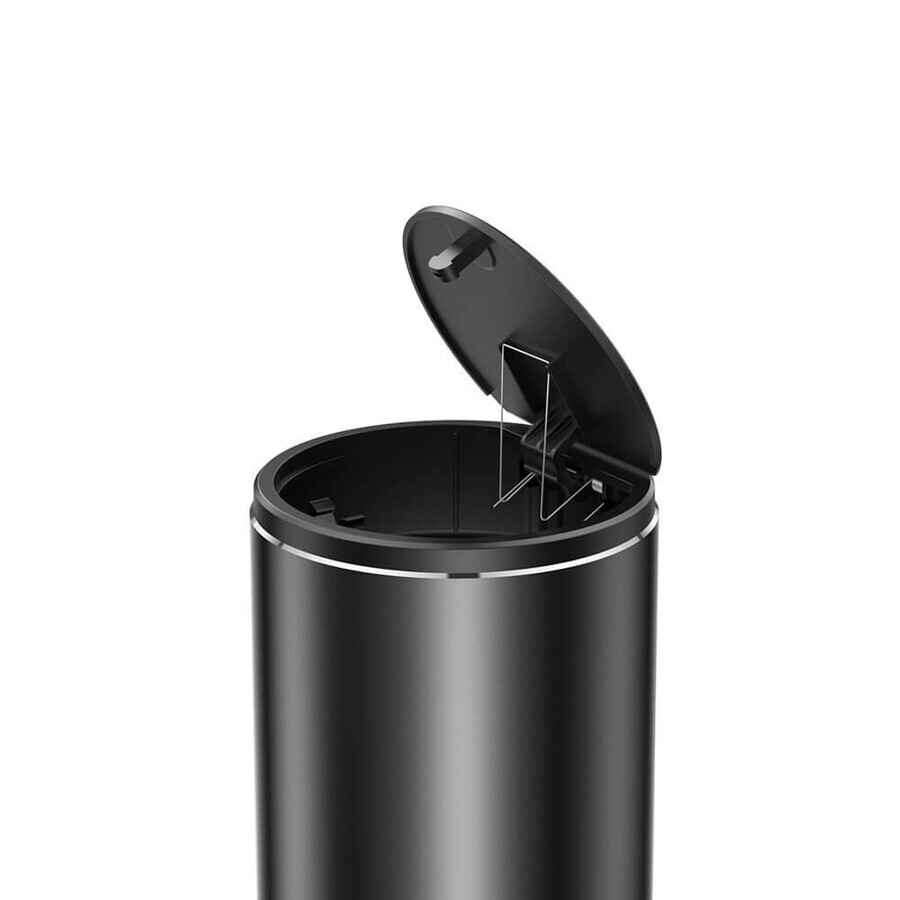 Baseus mini papelera con tapa para coche negra (CRLJT-01)