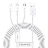 Baseus Superior 3-in-1 USB-Kabel - Lightning / USB Typ C / micro USB 3,5 A 1,5 m Weiß (CAMLTYS-02)