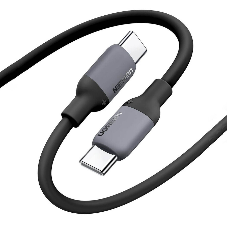 Ugreen US563 USB-C / USB-C PD 60W Kabel in Silikon 2m - grau