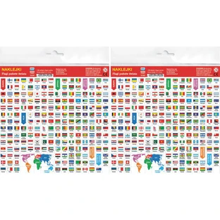 Vlaggen van de wereld stickers 2 stuks