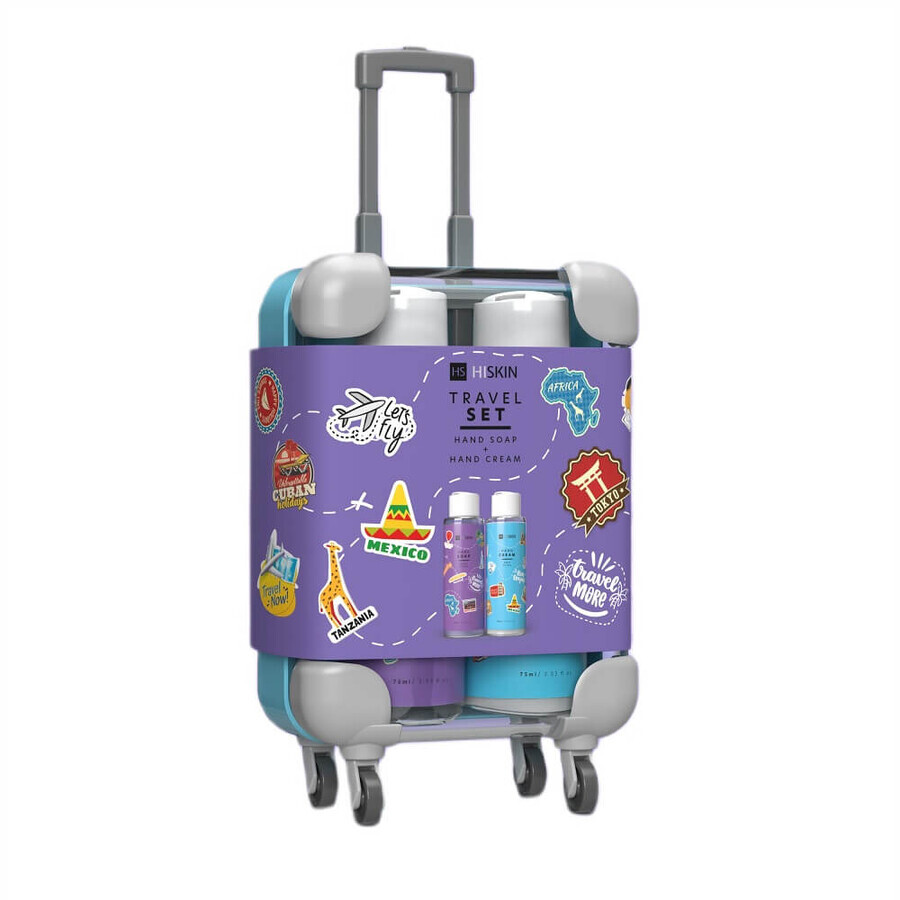 Săpun de mâini HiSkin Suitcase 75ml + cremă de mâini 75ml