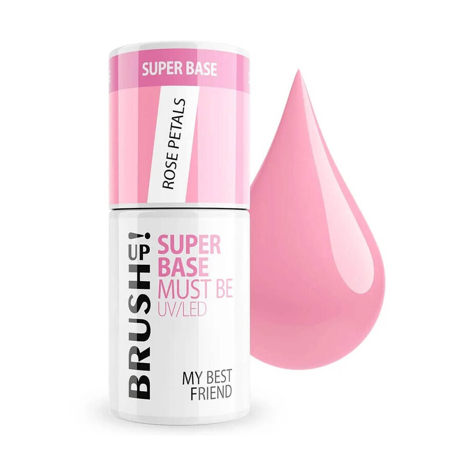BrushUp! Super Base bază de unghii hibridă Rose Petals, 5 g