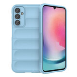 Magic Shield Case case for Samsung Galaxy A24 4G flexible armored case light blue