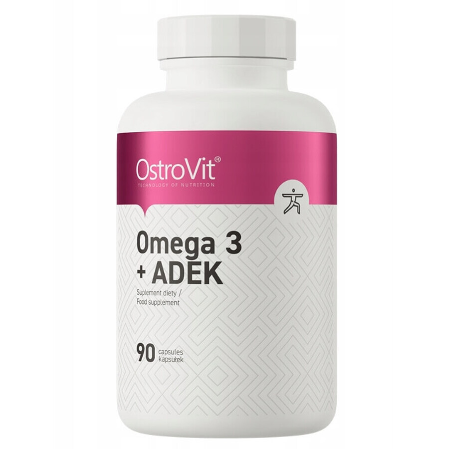 OstroVit Omega 3 + ADEK, 90 capsules
