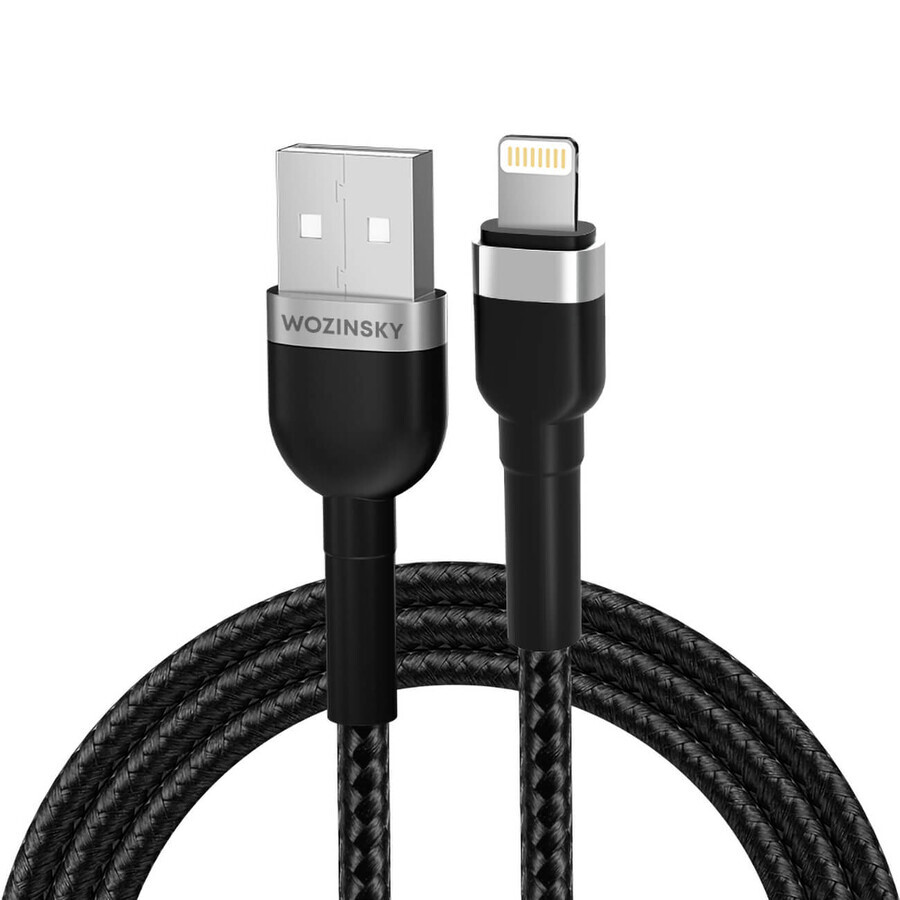 Wozinsky WNBAL2 USB-A / Lightning 2,4A 2 m kabel - zwart