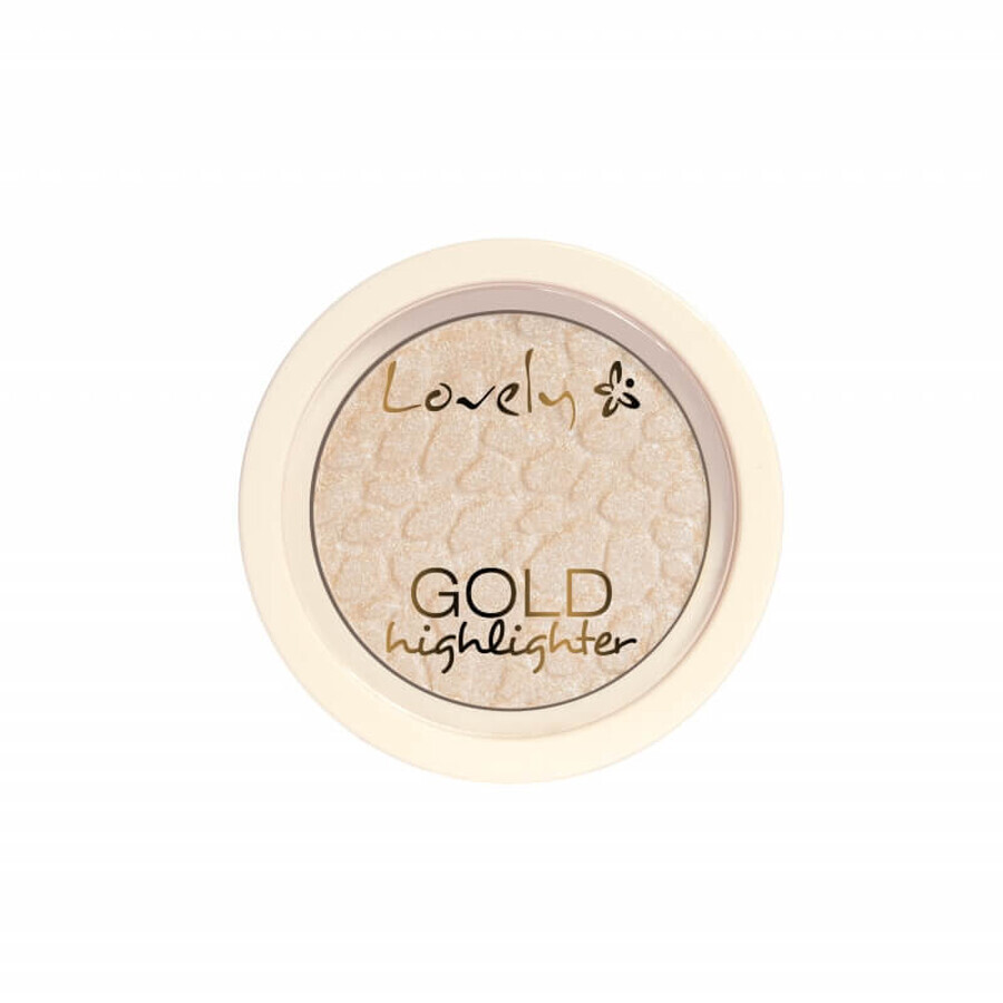Lovely Gold highlighter face powder, 1 piece