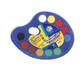 Watercolor paints 12 colors palette