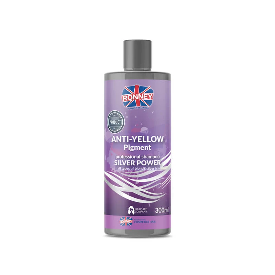 Shampooing Ronney pour cheveux blonds décolorés et cheveux gris, 300ml