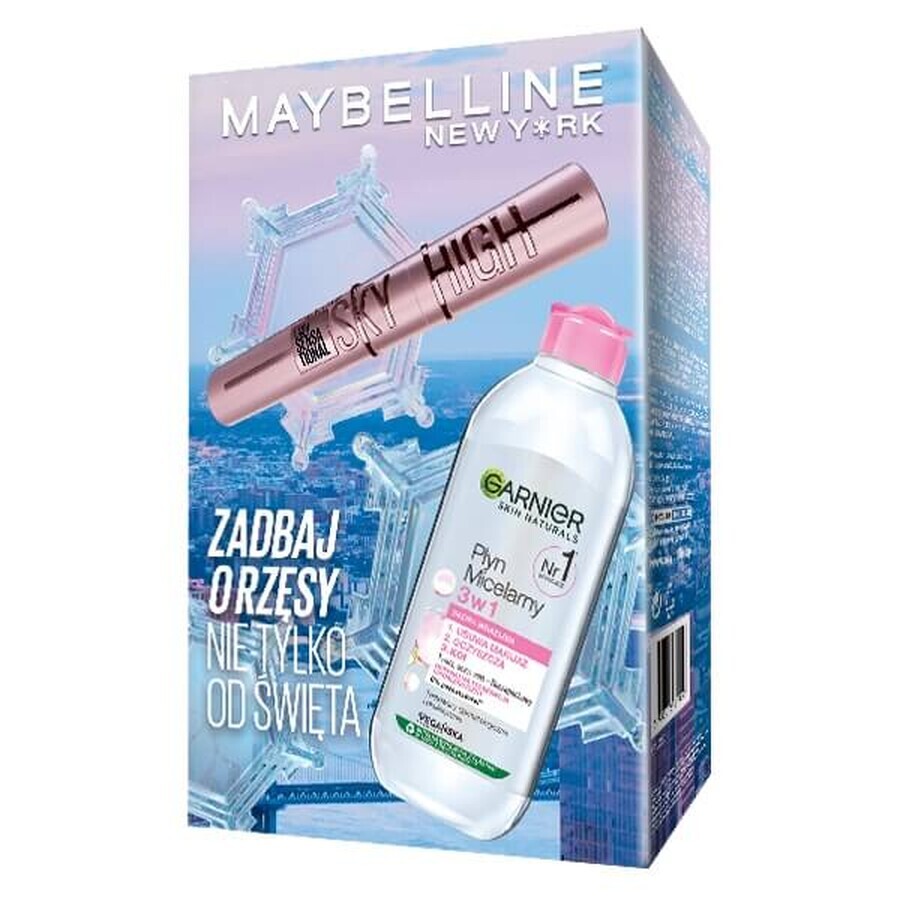 Acquista Maybelline Lash Sensational Sky High Set di mascara allungante nero 7,2 ml + Garnier Liquido Micellare 3 in 1 400 ml Maybelline Lash Sensational Sky High Set di mascara allungante nero 7,2 ml + Garnier Liquido Micellare 3 in 1 400 ml