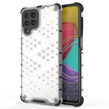 Custodia blindata a nido d'ape con cornice in gel Samsung Galaxy M53 5G trasparente
